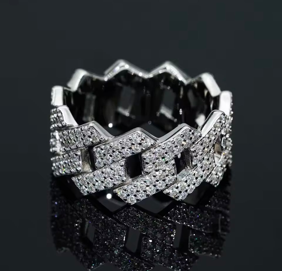 Cuban Link Ring Iced Out