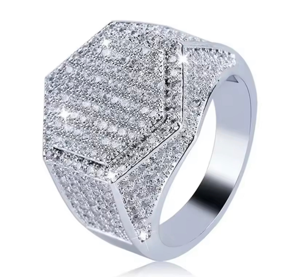 Polygon Ring Iced Out