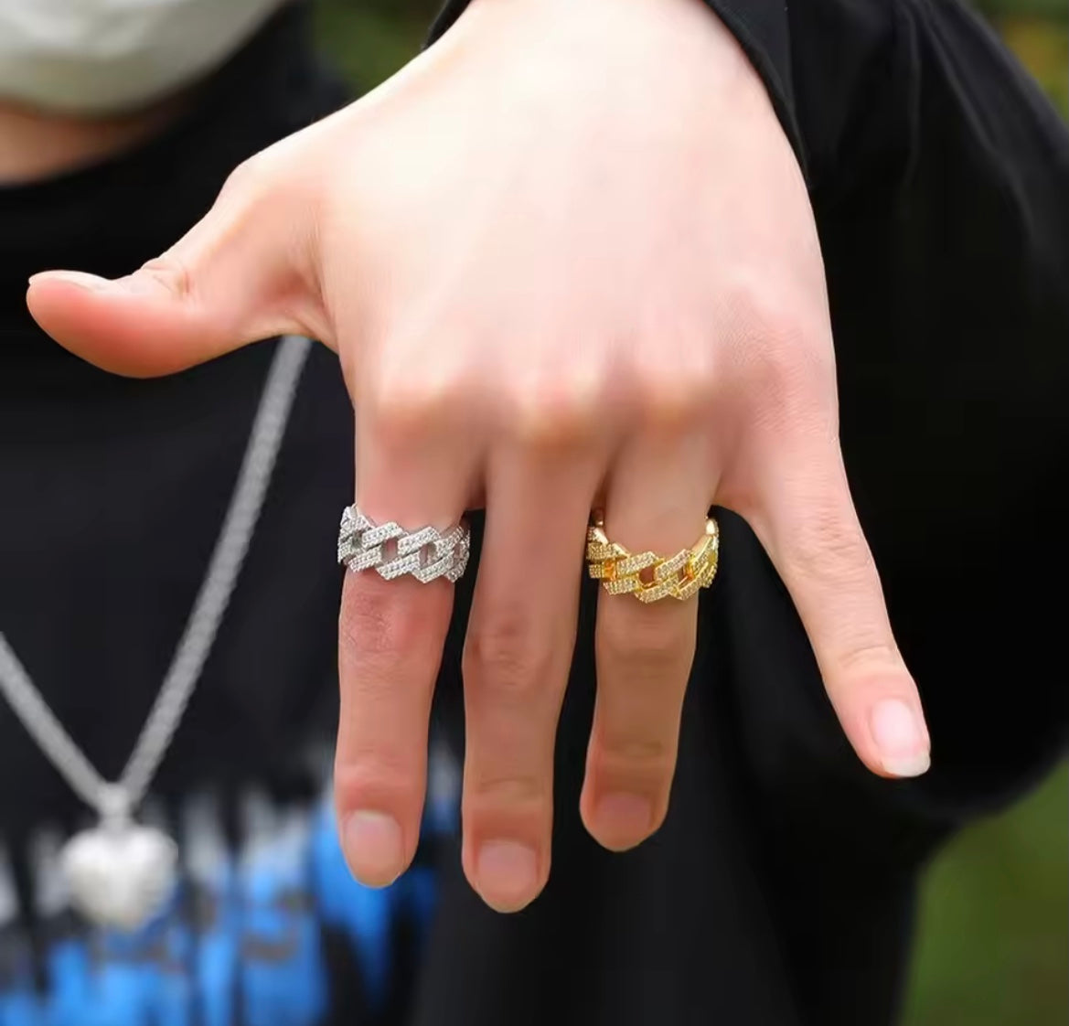 Cuban Link Ring Iced Out