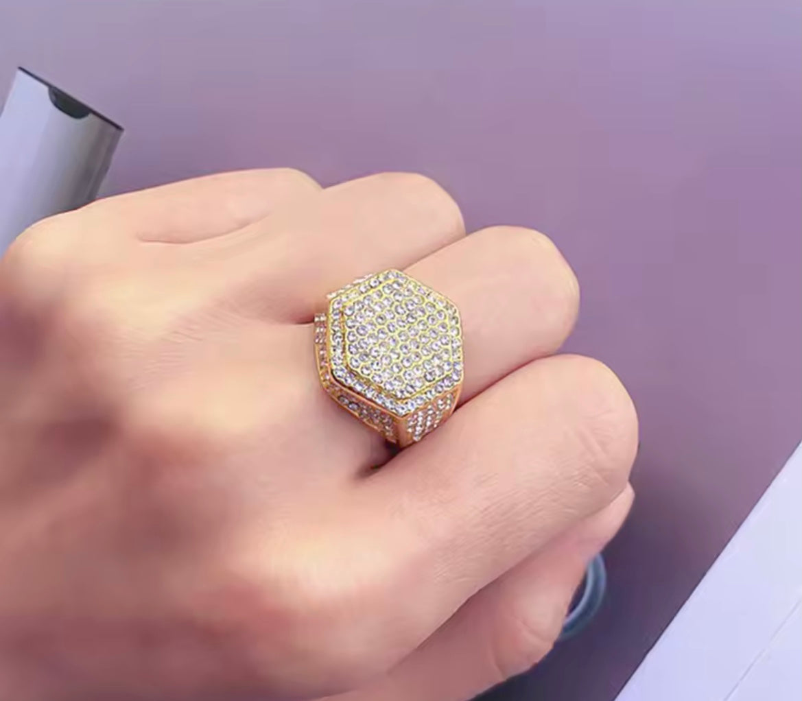 Polygon Ring Iced Out